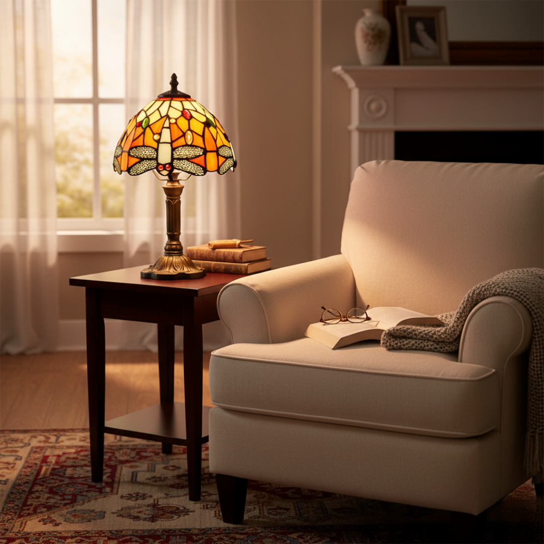 Decorative Stained Glass LED Table Lamp
