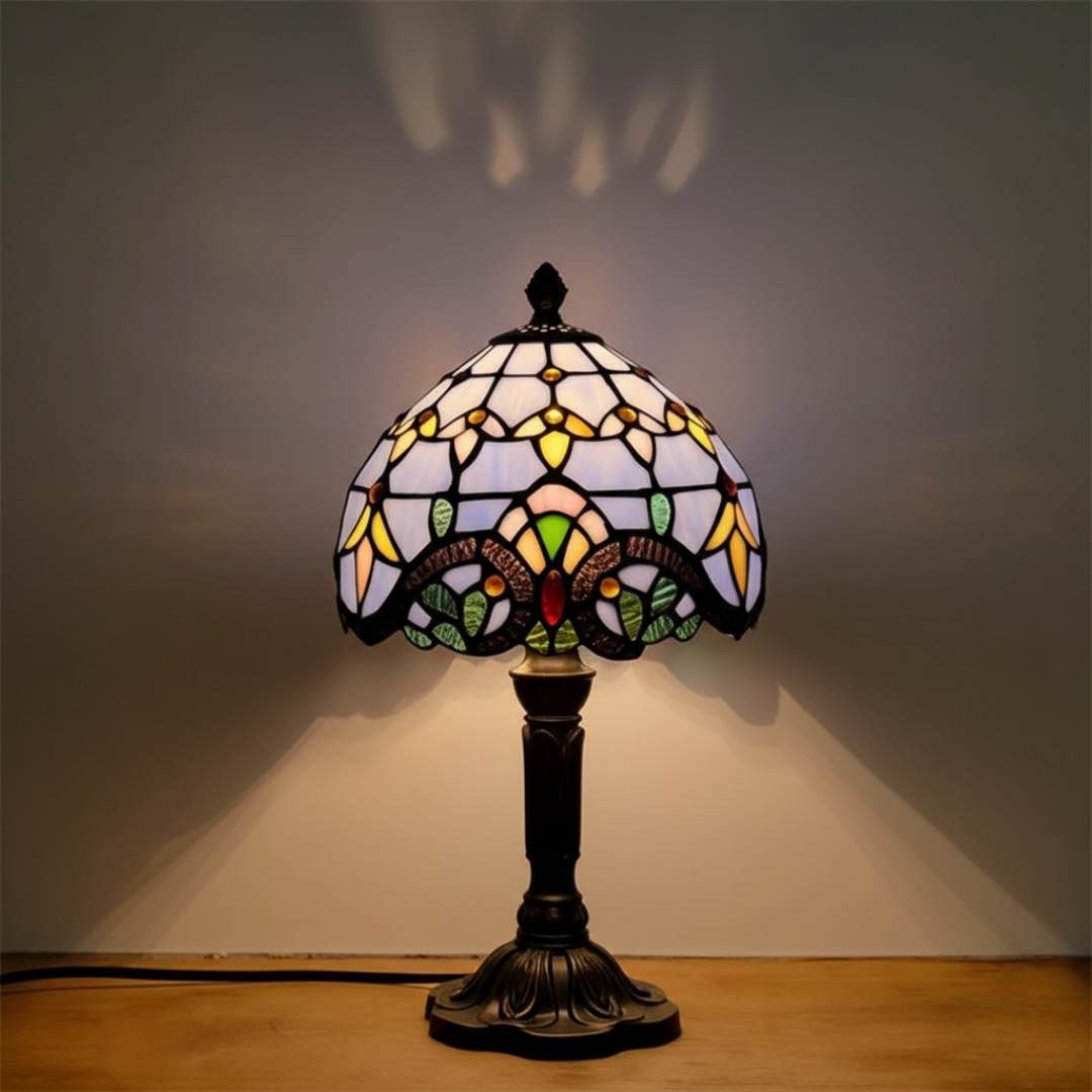 Retro Stained Glass Table Lamp